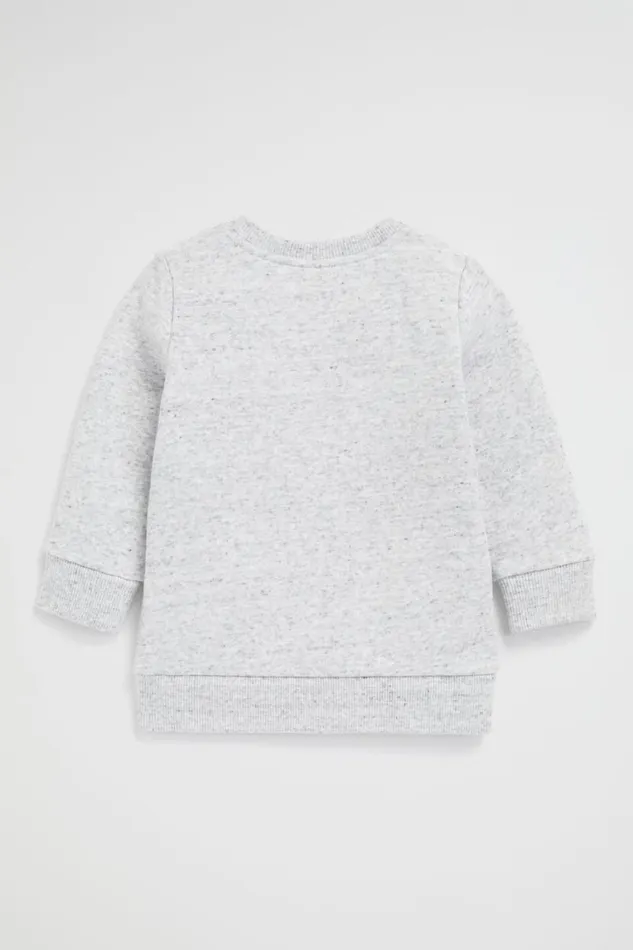 Seed Heritage Knitwear and Sweaters Core Logo Sweat Cloudy Marle 8211 Baby