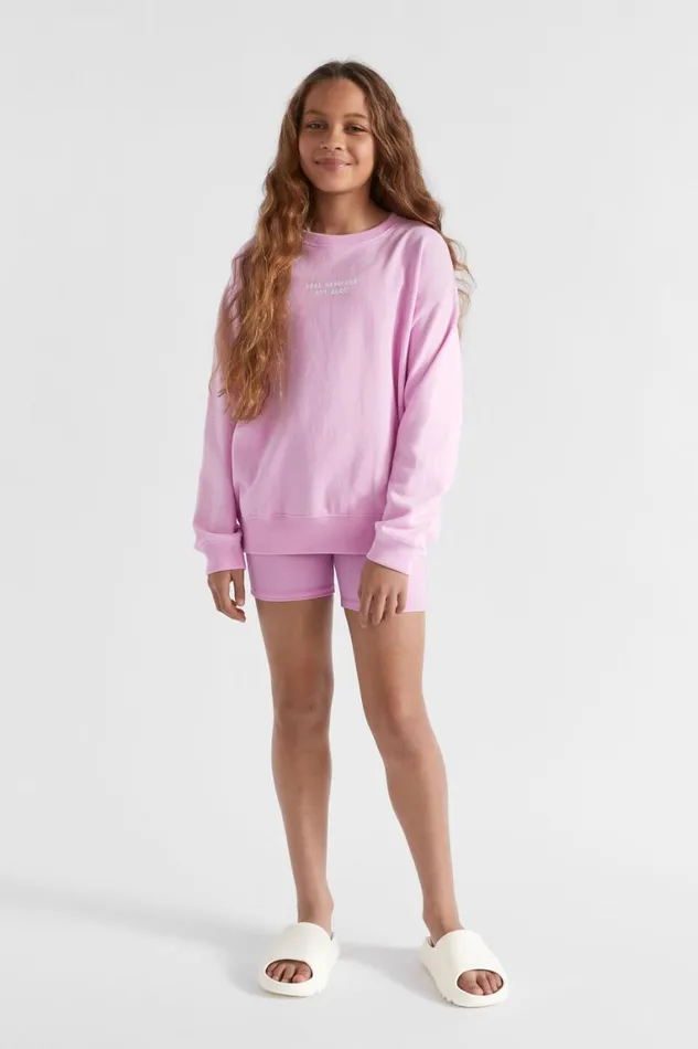 Seed Heritage Knitwear and Sweaters Core Relaxed Sweat Soft Orchid 8211 Teen Girl