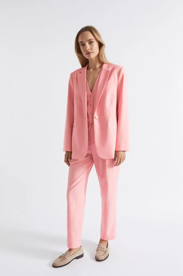 Seed Heritage Knitwear and Sweaters Tailored Vest Pale Peony Crossdye 8211 Woman