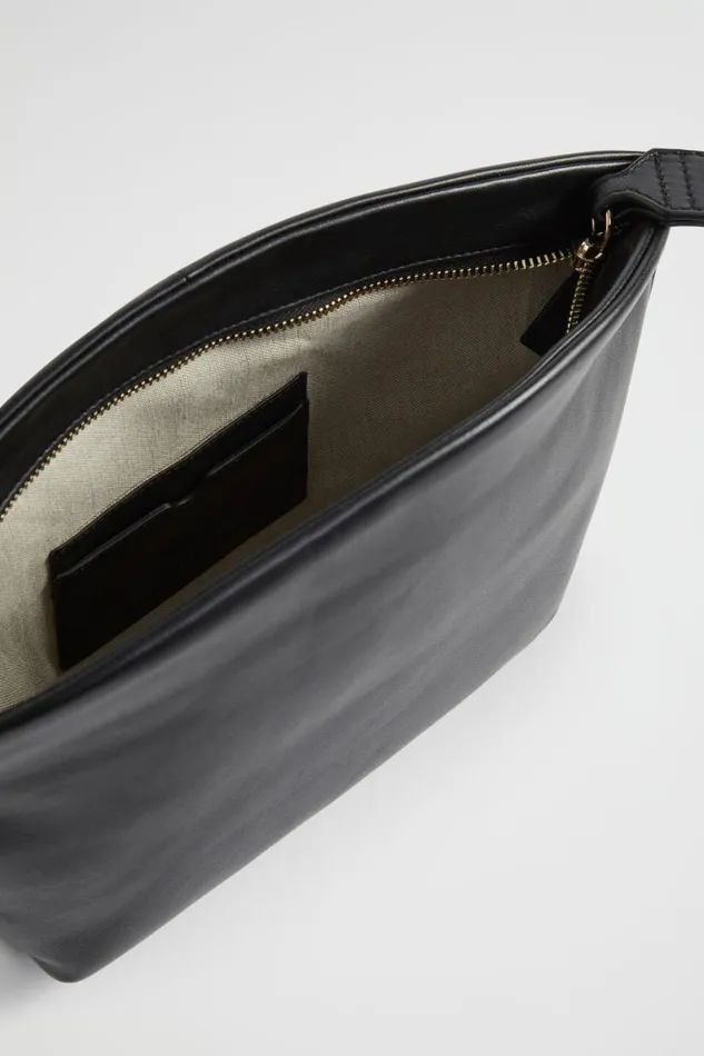 Seed Heritage Leather Bags Leather Crescent Clutch Black 8211 Woman