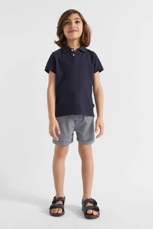 Seed Heritage Occasion Core Logo Short Midnight Gingham 8211 Boy