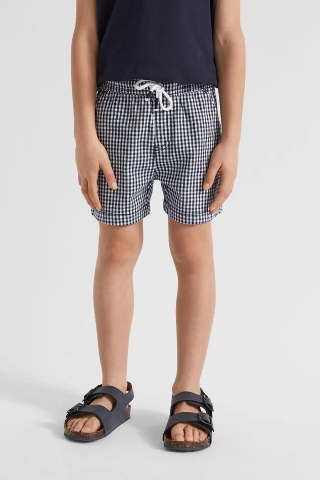 Seed Heritage Occasion Core Logo Short Midnight Gingham 8211 Boy