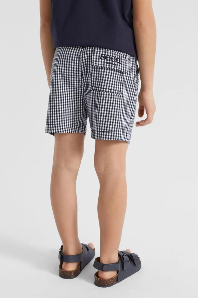 Seed Heritage Occasion Core Logo Short Midnight Gingham 8211 Boy