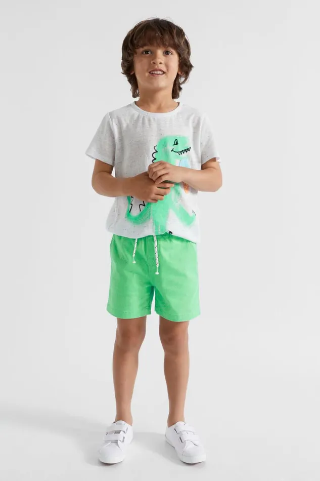 Seed Heritage Occasion Core Logo Short Pine Lime 8211 Boy