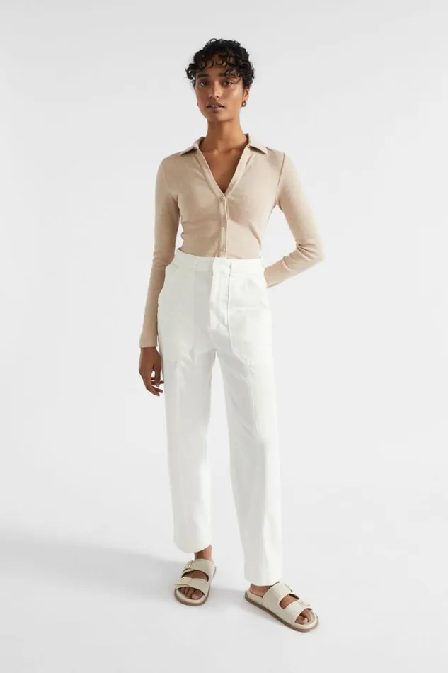 Seed Heritage Pants Cotton Twill Pant Cloud Cream 8211 Woman