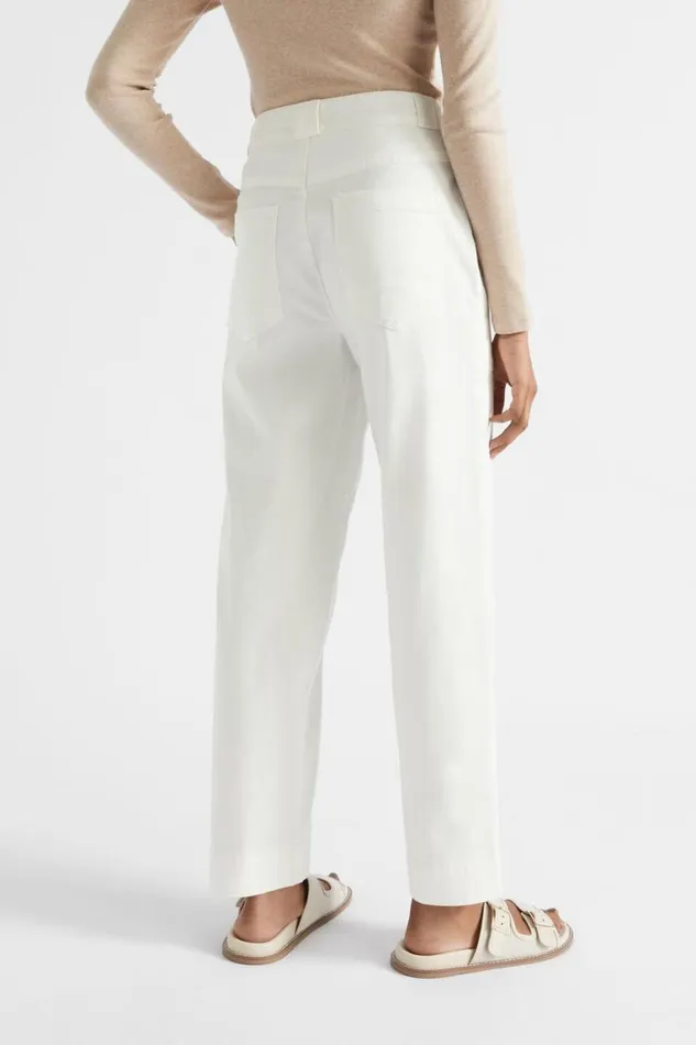 Seed Heritage Pants Cotton Twill Pant Cloud Cream 8211 Woman