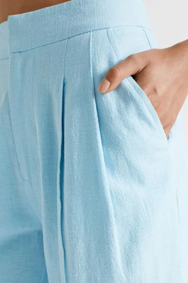 Seed Heritage Pants High Waist Palazzo Pant Shimmer Blue 8211 Woman