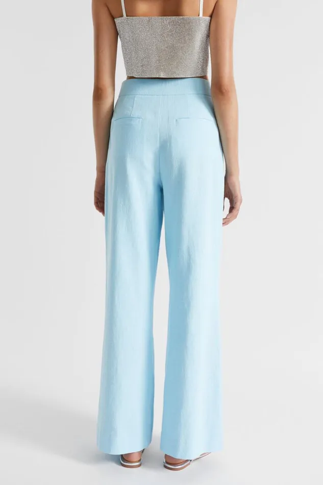 Seed Heritage Pants High Waist Palazzo Pant Shimmer Blue 8211 Woman