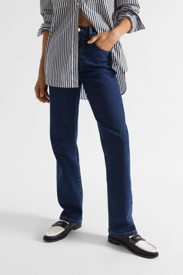 Seed Heritage Pants Slim Leg Long Jean Night Blue Denim 8211 Woman