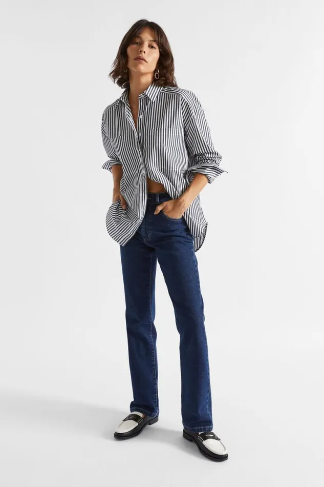 Seed Heritage Pants Slim Leg Long Jean Night Blue Denim 8211 Woman