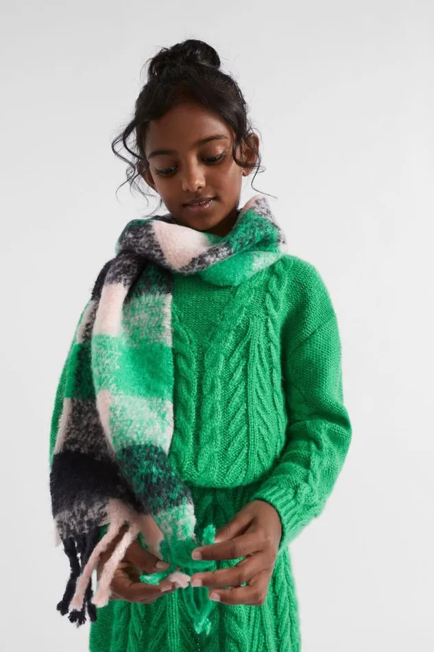 Seed Heritage Ponchos and Capes Brushed Checked Scarf Multi 8211 Girl