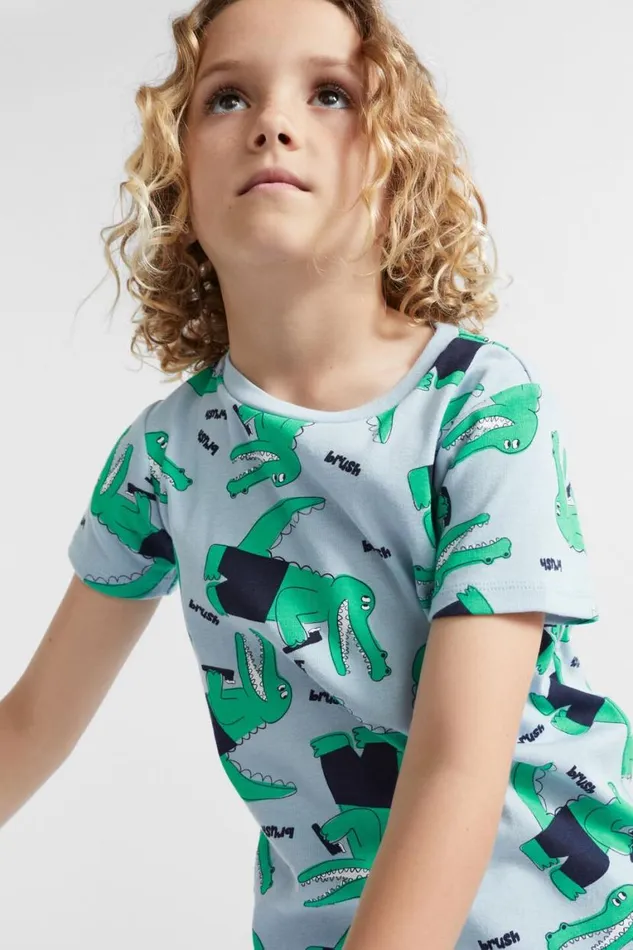 Seed Heritage Pyjamas and Sleepwear Croc Pyjama Pale Blue 8211 Boy