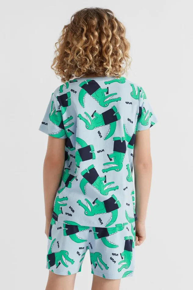 Seed Heritage Pyjamas and Sleepwear Croc Pyjama Pale Blue 8211 Boy