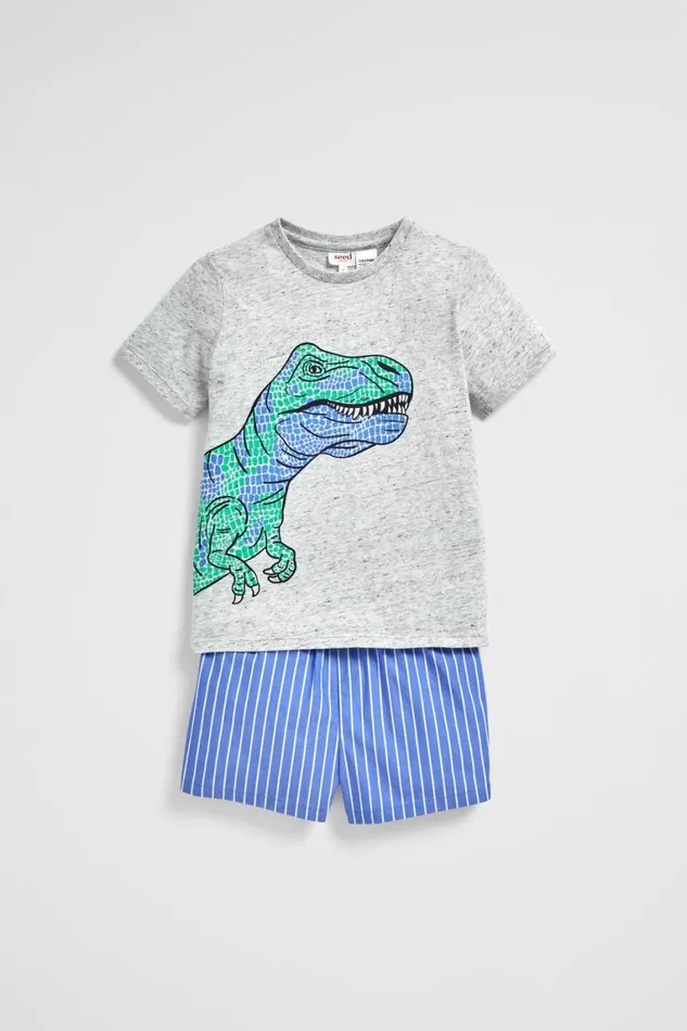Seed Heritage Pyjamas and Sleepwear Dinosaur Pyjama Cloudy Marle 8211 Boy