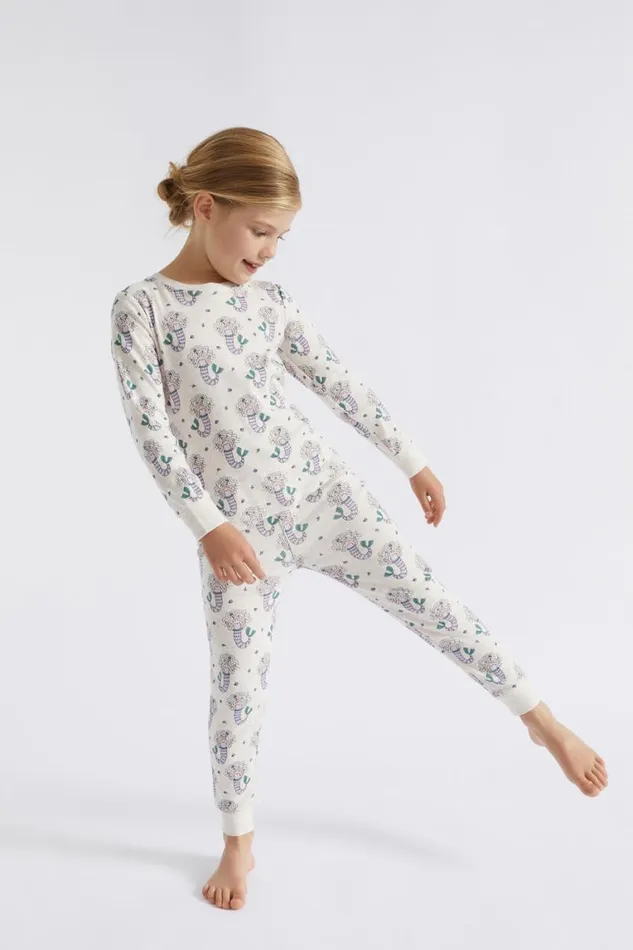 Seed Heritage Pyjamas and Sleepwear Mermaid Yardage Pyjama Oat Marle 8211 Girl