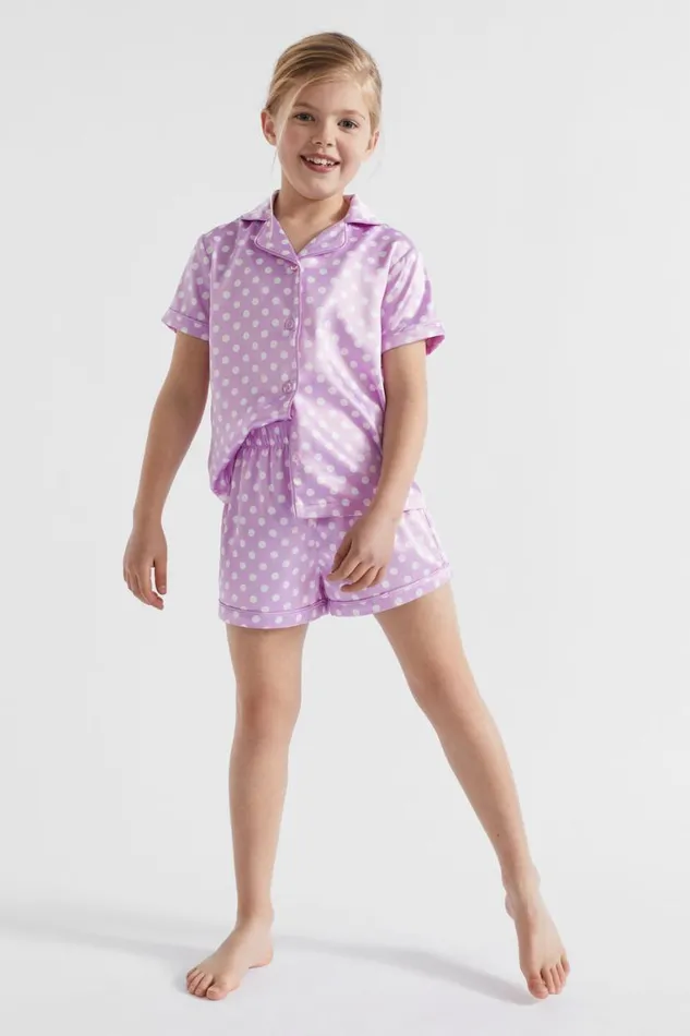 Seed Heritage Pyjamas and Sleepwear Polka Dot Sleep Set Lilac 8211 Girl