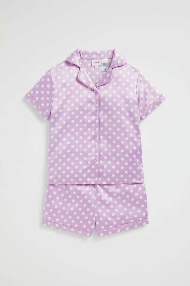 Seed Heritage Pyjamas and Sleepwear Polka Dot Sleep Set Lilac 8211 Girl