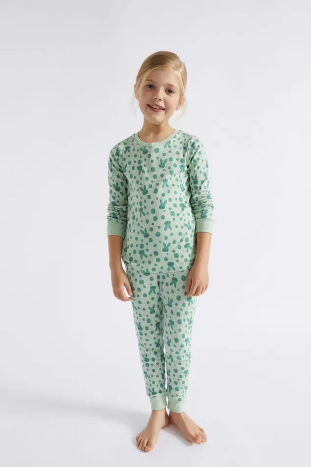 Seed Heritage Pyjamas and Sleepwear Spotted Bunny Pyjama Sage 8211 Girl