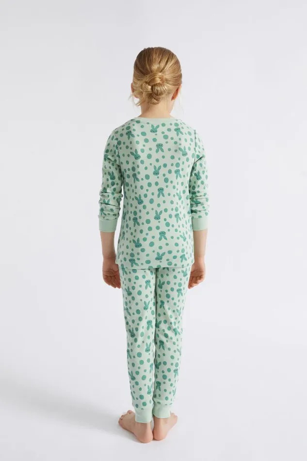 Seed Heritage Pyjamas and Sleepwear Spotted Bunny Pyjama Sage 8211 Girl