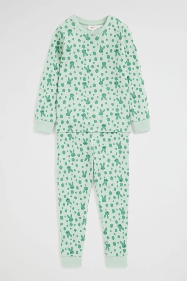 Seed Heritage Pyjamas and Sleepwear Spotted Bunny Pyjama Sage 8211 Girl