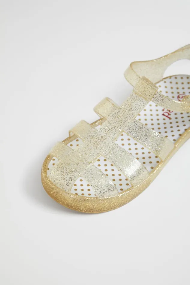 Seed Heritage Sandals and Slides Glitter Cage Jelly Sandal Gold 8211 Girl