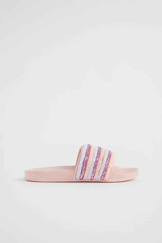 Seed Heritage Sandals and Slides Glitter Stripe Slide Multi 8211 Girl