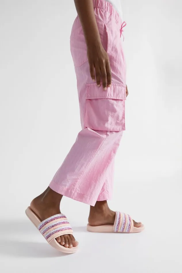 Seed Heritage Sandals and Slides Glitter Stripe Slide Multi 8211 Girl