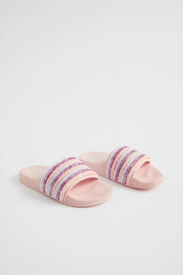 Seed Heritage Sandals and Slides Glitter Stripe Slide Multi 8211 Girl