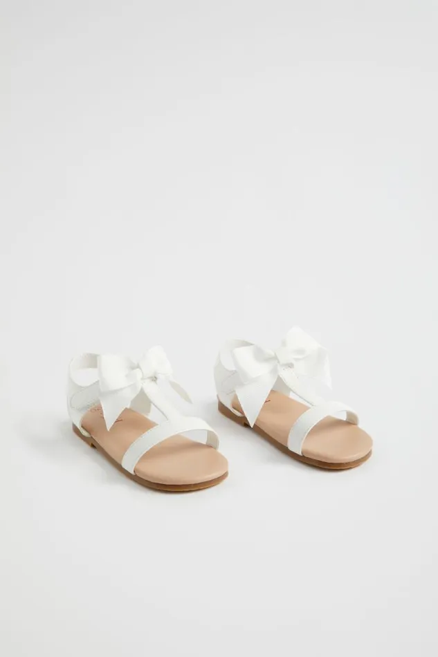 Seed Heritage Sandals and Slides Grosgrain Bow Sandal White 8211 Girl