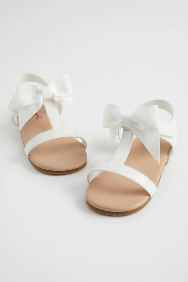 Seed Heritage Sandals and Slides Grosgrain Bow Sandal White 8211 Girl