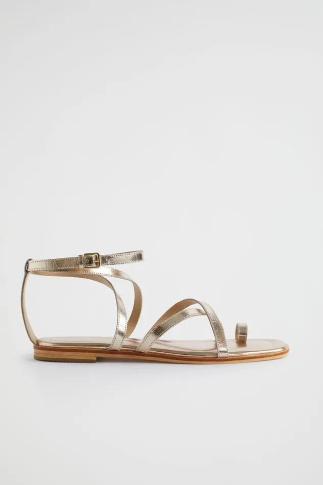 Seed Heritage Sandals and Thongs Addison Flat Sandal Soft Gold 8211 Woman