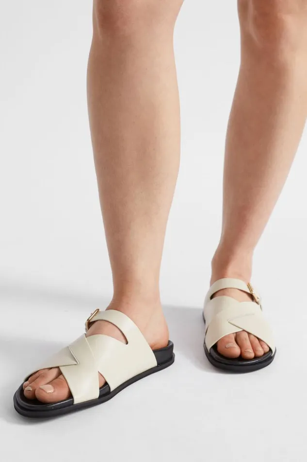 Seed Heritage Sandals and Thongs Heidi Buckle Slide Stone 8211 Woman