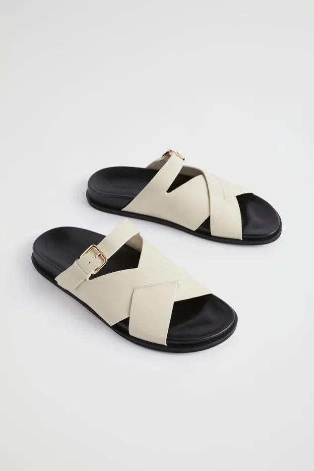 Seed Heritage Sandals and Thongs Heidi Buckle Slide Stone 8211 Woman