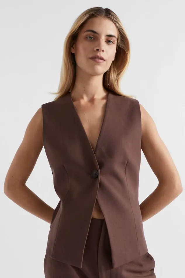 Seed Heritage Sets Relaxed Vest Deep Raisin 8211 Woman