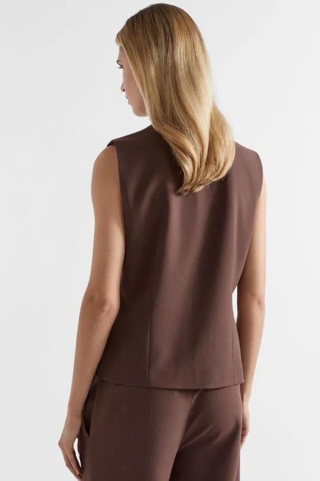 Seed Heritage Sets Relaxed Vest Deep Raisin 8211 Woman