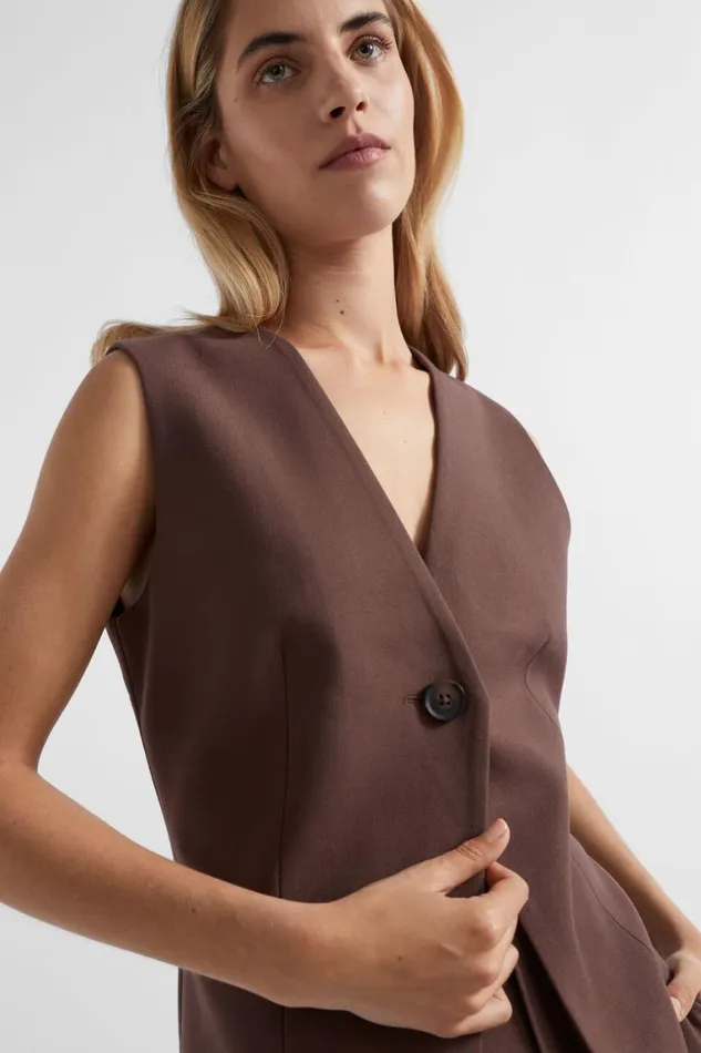 Seed Heritage Sets Relaxed Vest Deep Raisin 8211 Woman