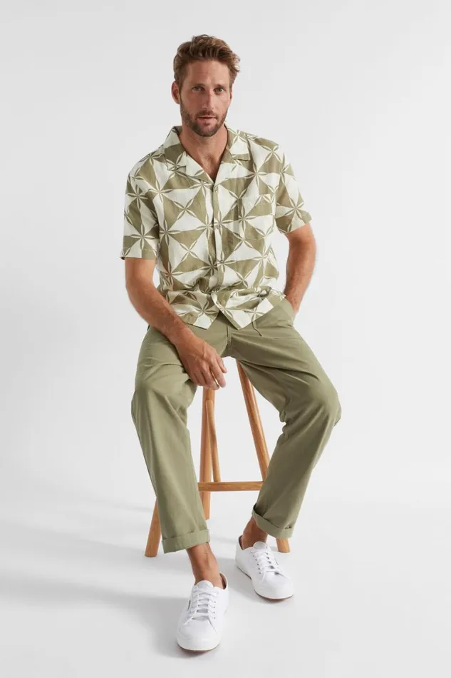 Seed Heritage Shirts Abstract Resort Shirt Bay Leaf Abstract 8211 Man