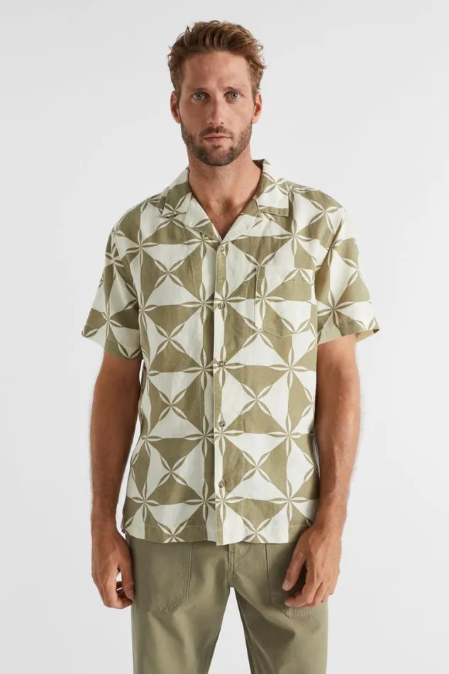Seed Heritage Shirts Abstract Resort Shirt Bay Leaf Abstract 8211 Man