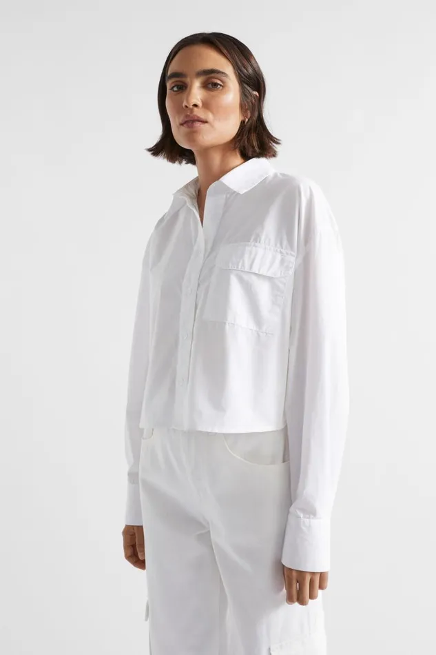 Seed Heritage Shirts Cargo Poplin Shirt Whisper White 8211 Woman