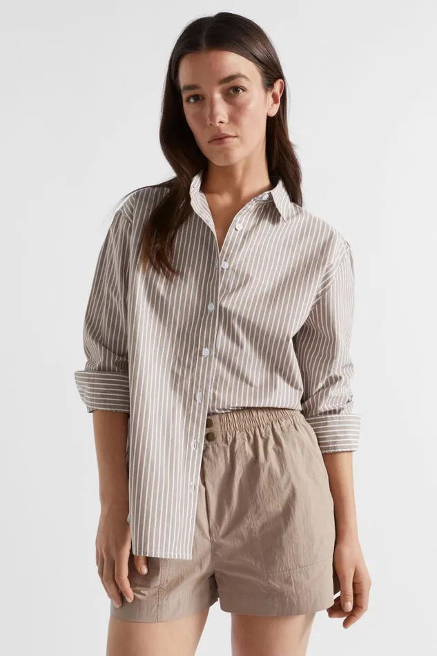 Seed Heritage Shirts Poplin Button Down Shirt Cookie Stripe 8211 Woman