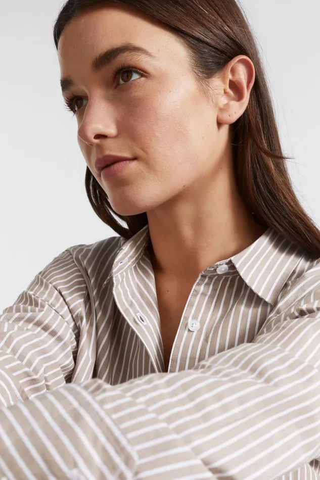 Seed Heritage Shirts Poplin Button Down Shirt Cookie Stripe 8211 Woman