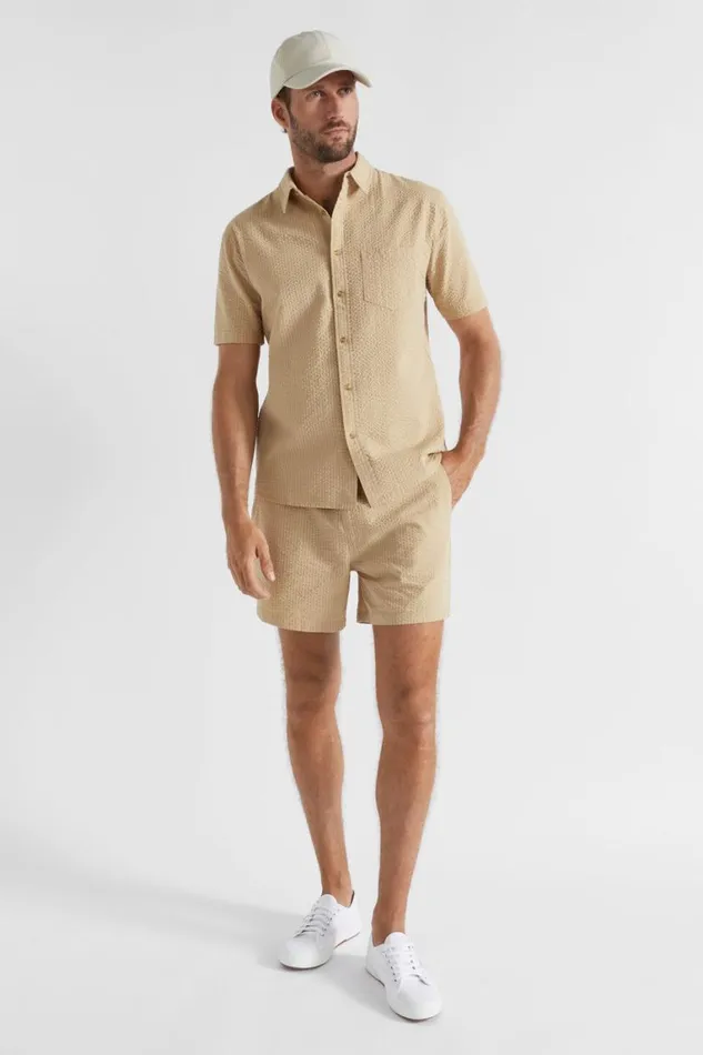 Seed Heritage Shirts Seersucker Shirt Sand 8211 Man