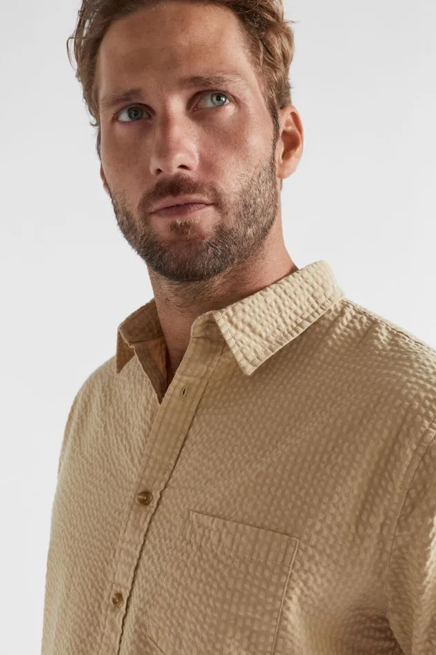 Seed Heritage Shirts Seersucker Shirt Sand 8211 Man