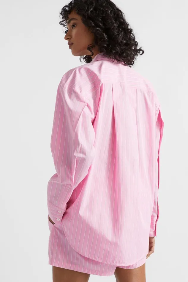 Seed Heritage Shirts Stripe Pocket Front Shirt Pink Gin Stripe 8211 Woman