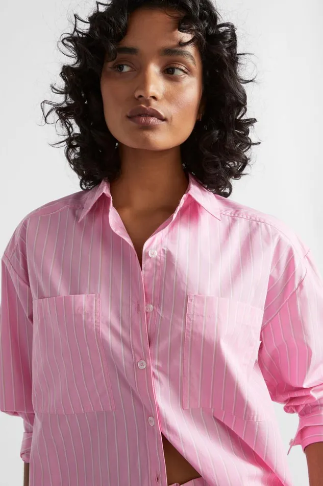 Seed Heritage Shirts Stripe Pocket Front Shirt Pink Gin Stripe 8211 Woman