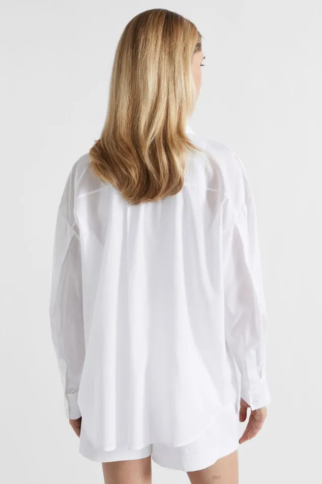 Seed Heritage Shirts Voile Relaxed Shirt Whisper White 8211 Woman