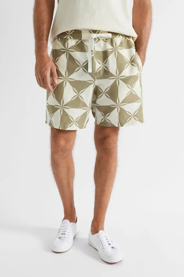 Seed Heritage Shorts Abstract Resort Short Bay Leaf Abstract 8211 Man