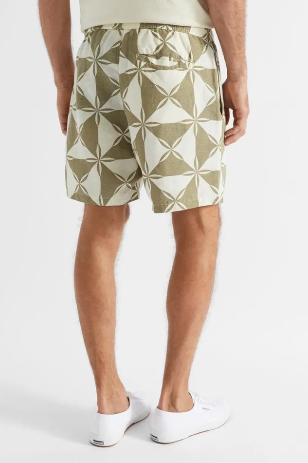 Seed Heritage Shorts Abstract Resort Short Bay Leaf Abstract 8211 Man