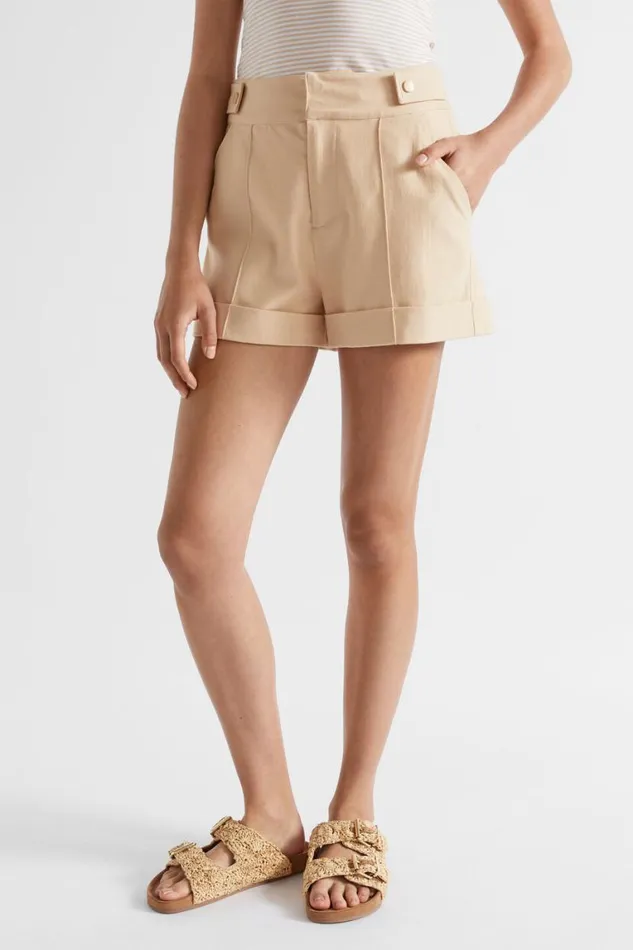 Seed Heritage Shorts Casual Tab Waist Short Soft Wheat 8211 Woman
