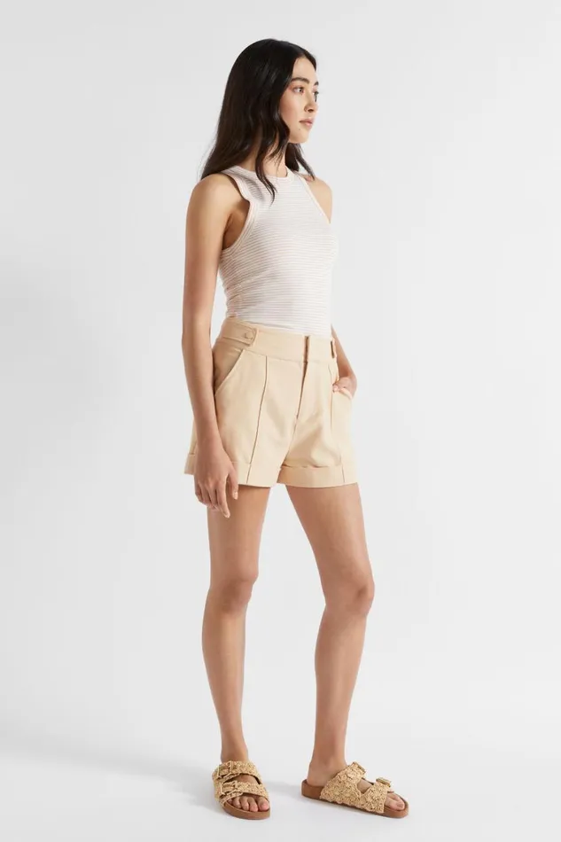 Seed Heritage Shorts Casual Tab Waist Short Soft Wheat 8211 Woman